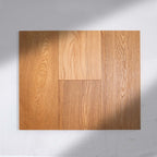 Angled view of Beige Ash Engineered Timber Plank 15.3mm in Beige Ash colour neutral tone timber flooring sample