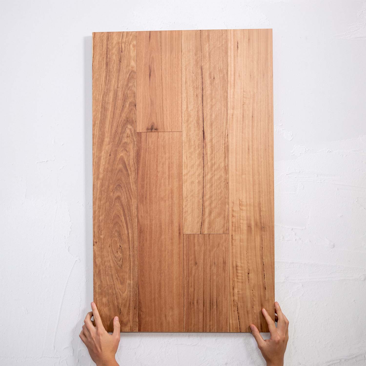 Perspective view of Blackbutt Australian Hardwood 14.3mm in Blackbutt Australian colour dark shade timber flooring sample