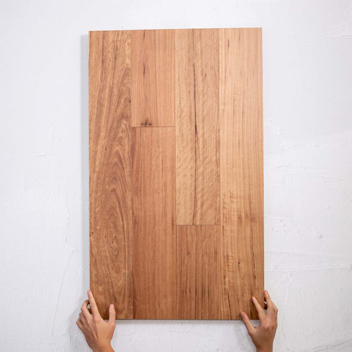 Perspective view of Blackbutt Australian Hardwood 14.3mm in Blackbutt Australian colour dark shade timber flooring sample