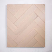 Side view of Casper White Engineered Timber Herringbone 15.3mm in Casper White colour light tone herringbone flooring sample