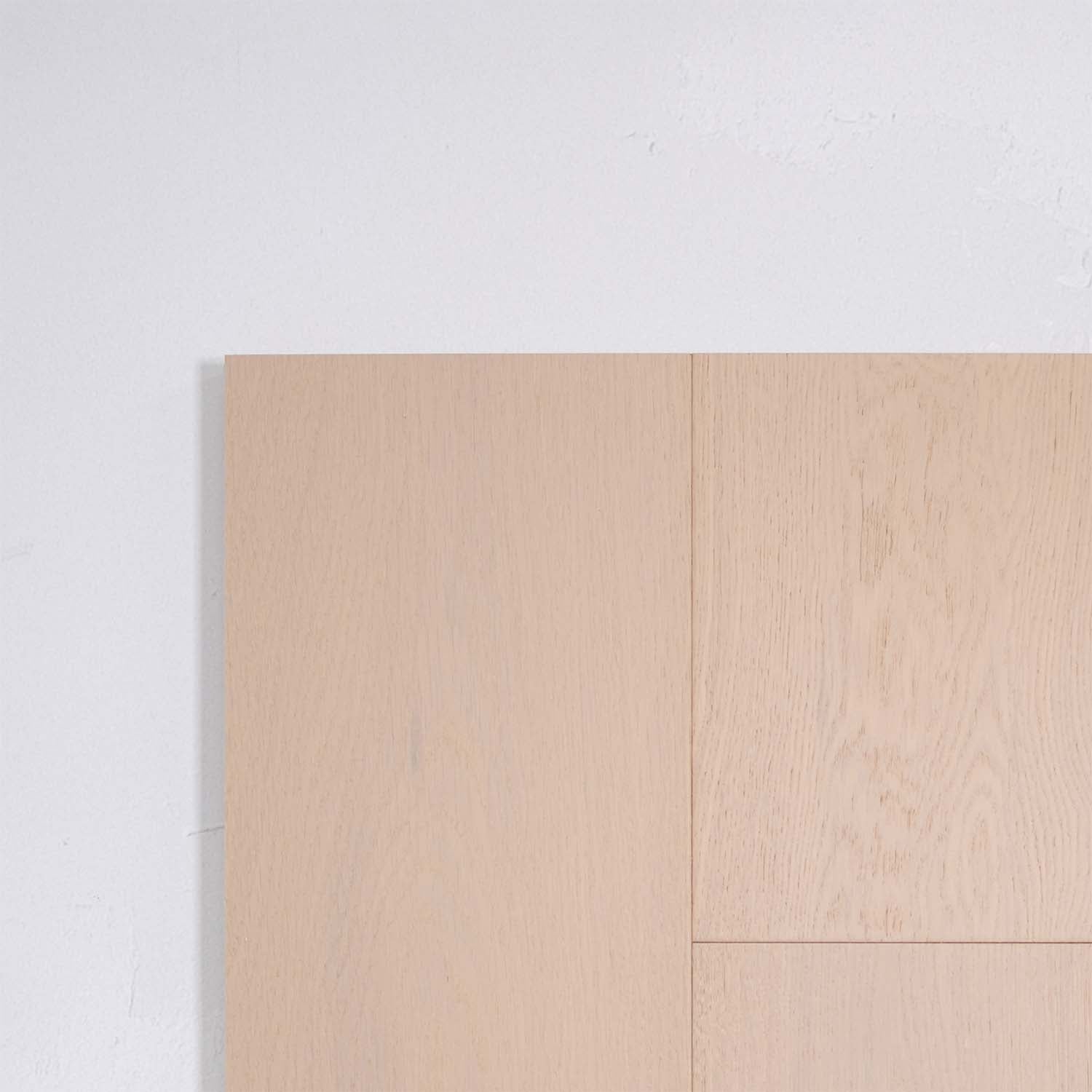 Detailed view of Casper White Engineered Timber Plank 15.3mm in Casper White colour light tone timber flooring sample