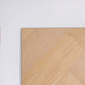 Profile view of French Oak SPC Hybrid Floorboards Herringbone 7.5+2mm in French Oak colour warm tone herringbone flooring sample
