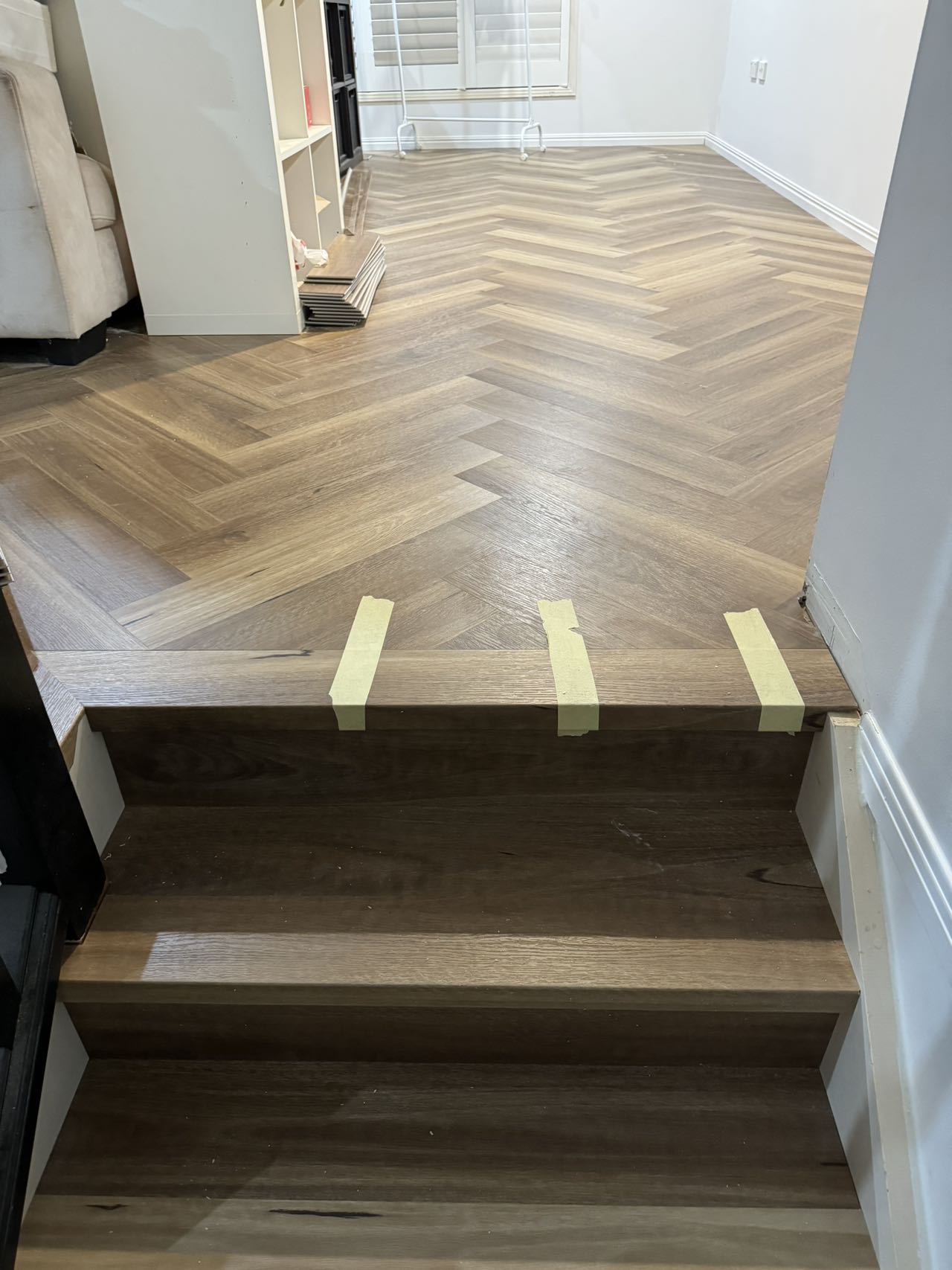 Natural Spotted Gum SPC Hybrid Floorboards Herringbone 7.5+2mm