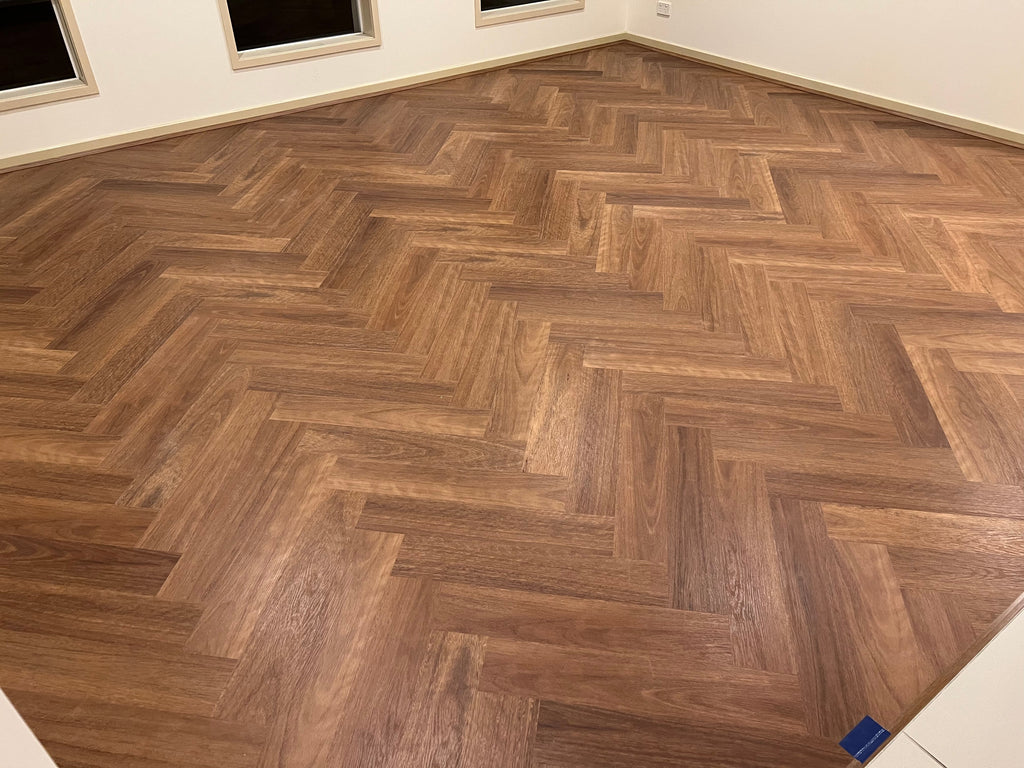 Pacific Spotted Gum SPC Hybrid Floorboards Herringbone 7.5+2mm