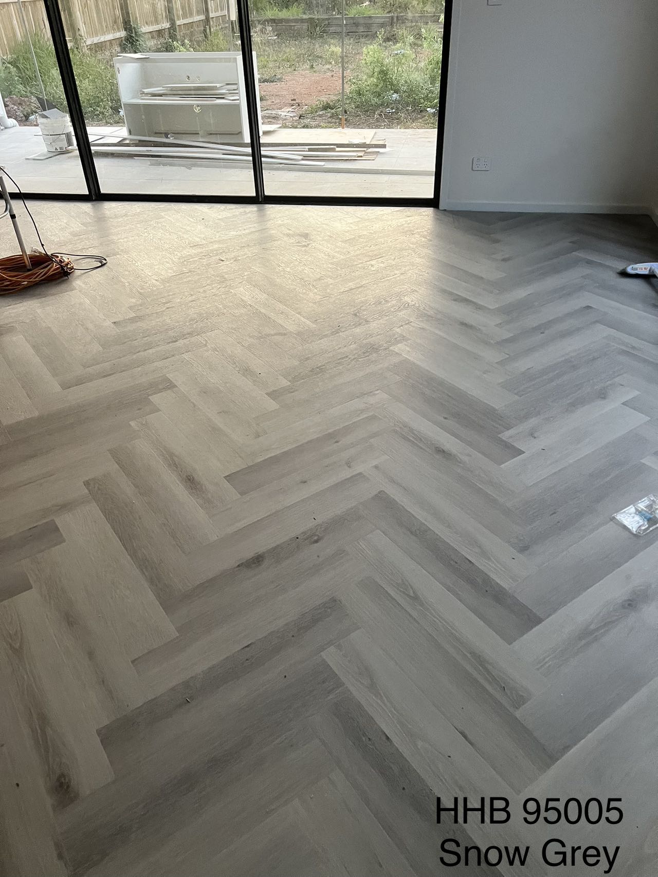 Snow Grey SPC Herringbone 9.5mm