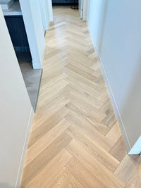 Tinge Clay Engineered Timber Herringbone 15.3mm