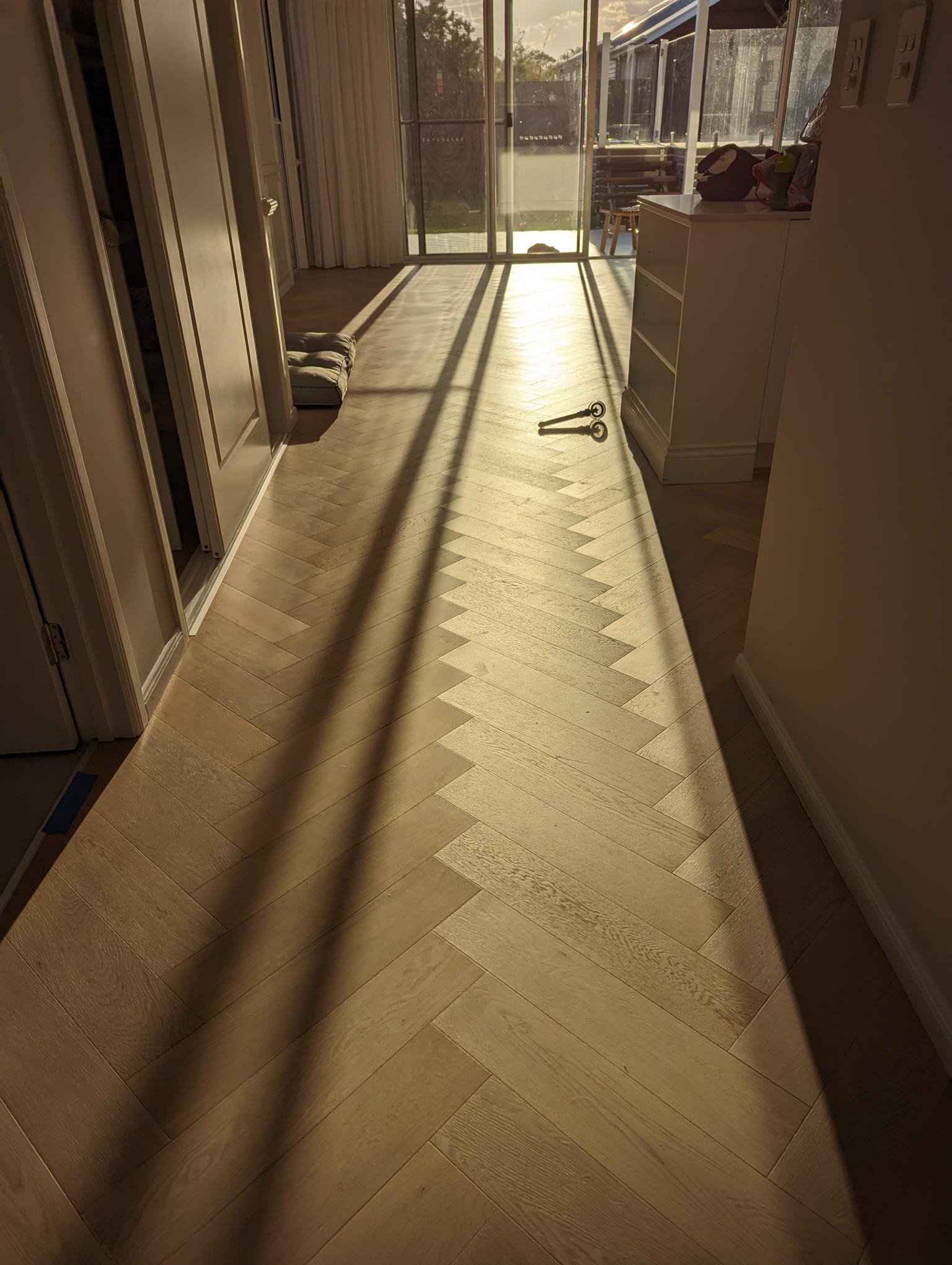 Tinge Clay Engineered Timber Herringbone 15.3mm
