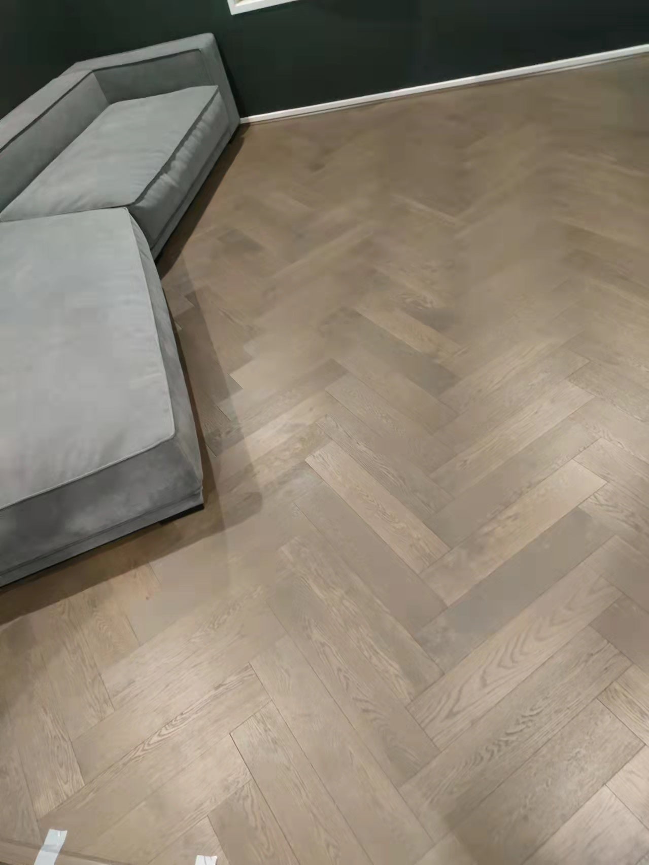 Light Neutral Engineered Timber Herringbone 15mm