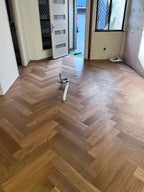 Beige Ash Engineered Timber Herringbone 15mm
