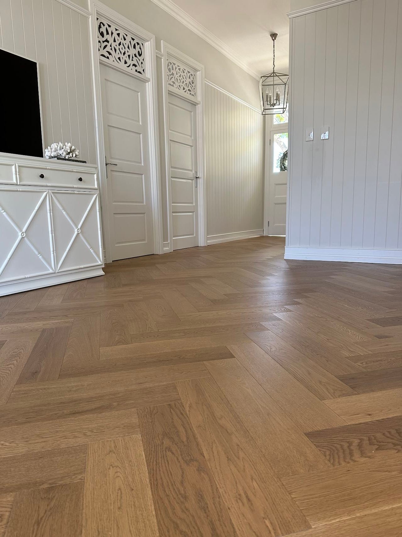 Coral Sand Engineered Timber Herringbone 15.3mm