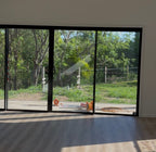 Installed room view of Beige Sand SPC 6.5mm SPC hybrid flooring sample
