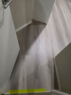 Installed room view of Snow Grey SPC 9.5mm SPC hybrid flooring sample