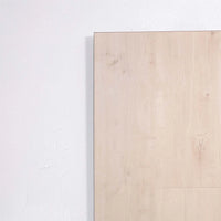 Front view of Ivory Beige SPC 6.5mm SPC hybrid flooring sample