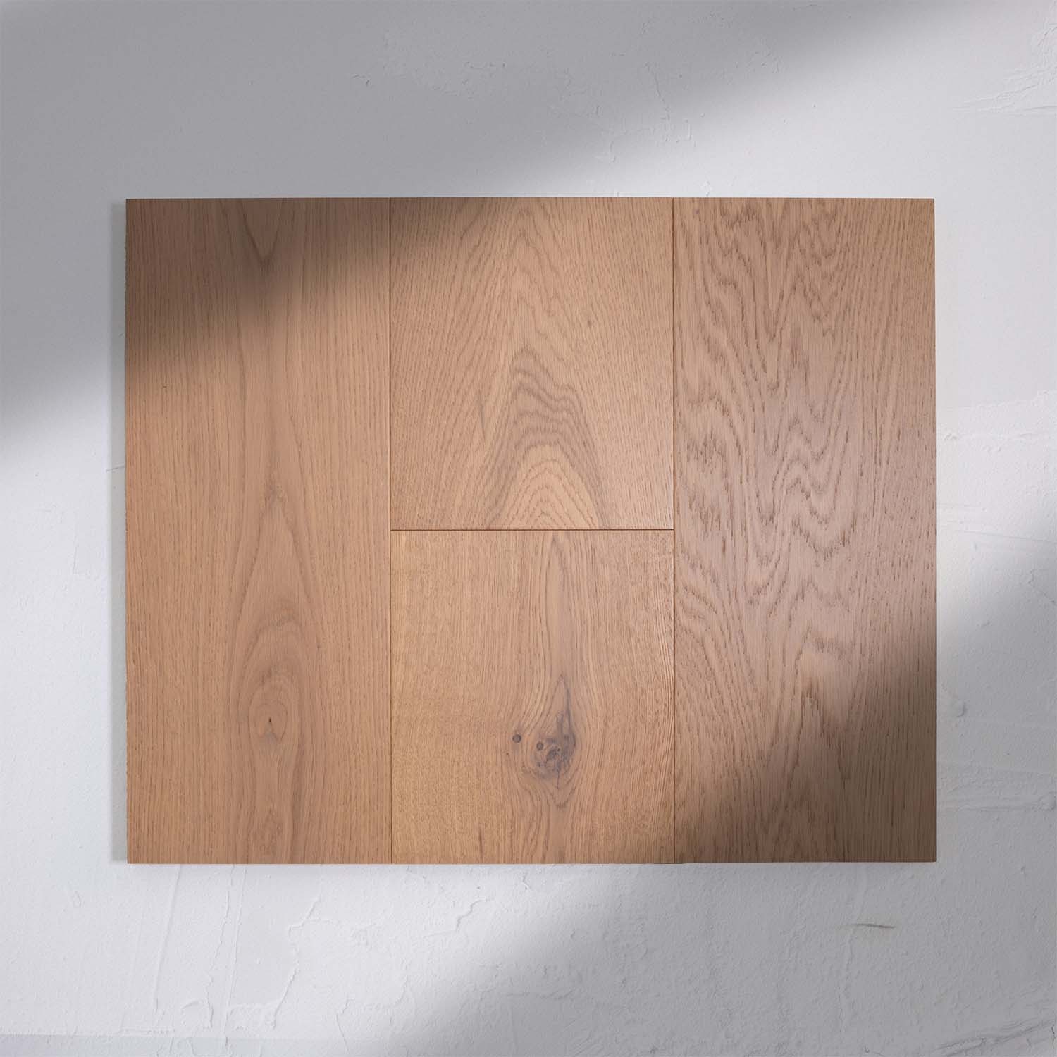 Detailed view of Light Neutral Engineered Timber Plank 15.3mm in Light Neutral colour light tone timber flooring sample