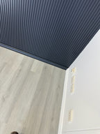 Detail view of Light Grey SPC 6.5mm SPC hybrid flooring sample