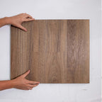 Flat lay of Natural Spotted Gum SPC Hybrid Floorboards 7.5+2mm in Natural Spotted colour warm tone hybrid flooring sample