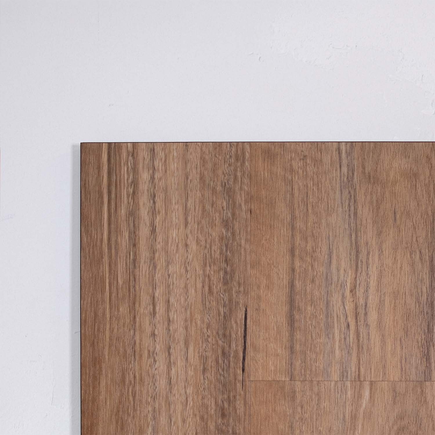 Profile view of Natural Spotted Gum SPC Hybrid Floorboards 7.5+2mm in Natural Spotted colour warm tone hybrid flooring sample