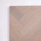 Perspective view of Pale Oak Engineered Timber Herringbone 15.3mm in Pale Oak colour warm tone herringbone flooring sample