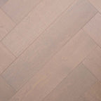 Full view of Pale Oak Engineered Timber Herringbone 15.3mm in Pale Oak colour warm tone herringbone flooring sample