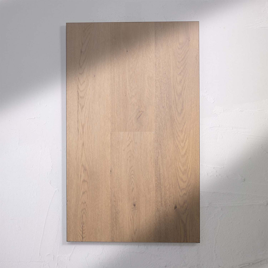 Flat lay of Pale Sand SPC Hybrid Floorboards 5+1.5mm in Pale Sand colour warm tone hybrid flooring sample