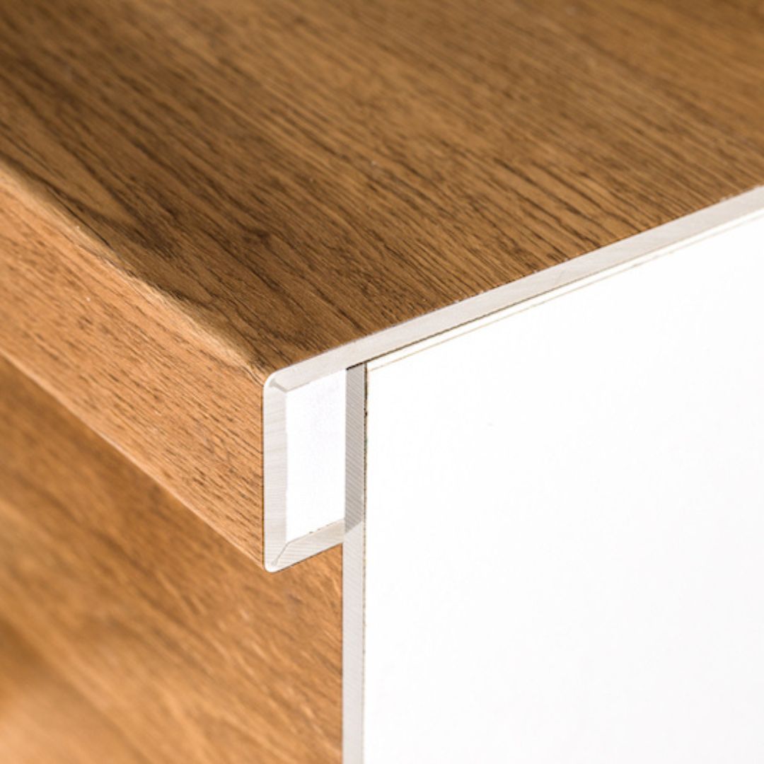 Front view of Raw Neutral Stair Nosing flooring stair nosing sample