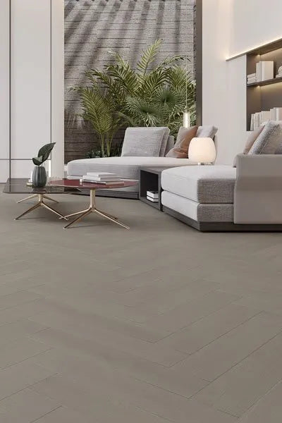 Profile view of Pale Oak Engineered Timber Herringbone 15.3mm in Pale Oak colour warm tone herringbone flooring sample